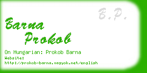 barna prokob business card